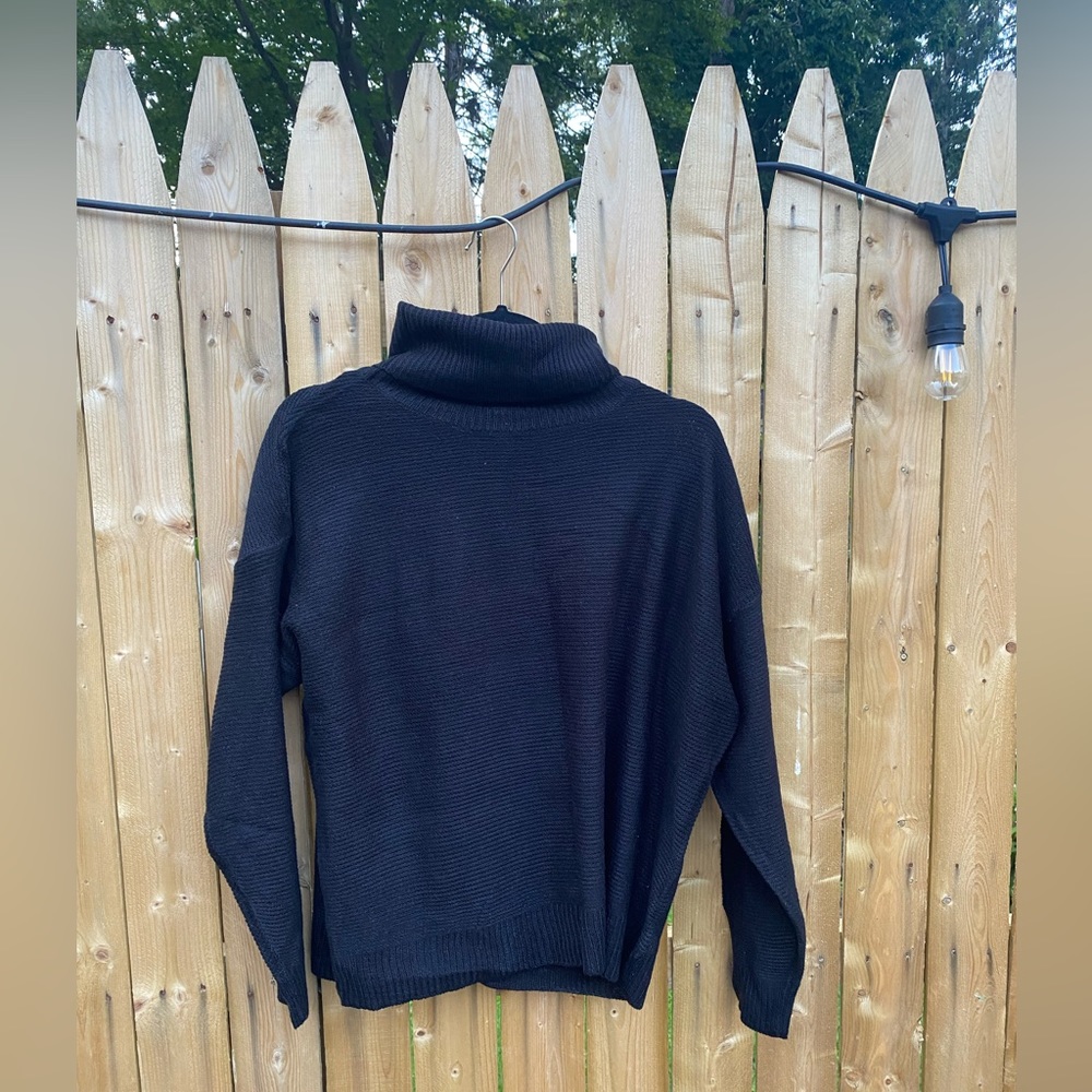 Black knit turtleneck